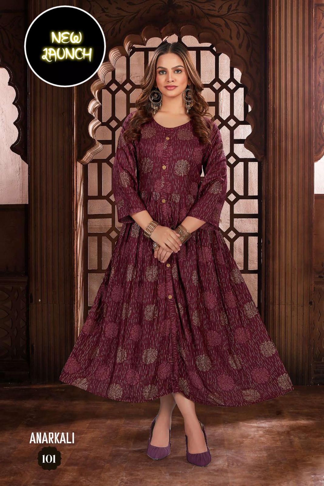 New Anarkali V 1 Regular Wear Wholesale Designer Kurti Collection
